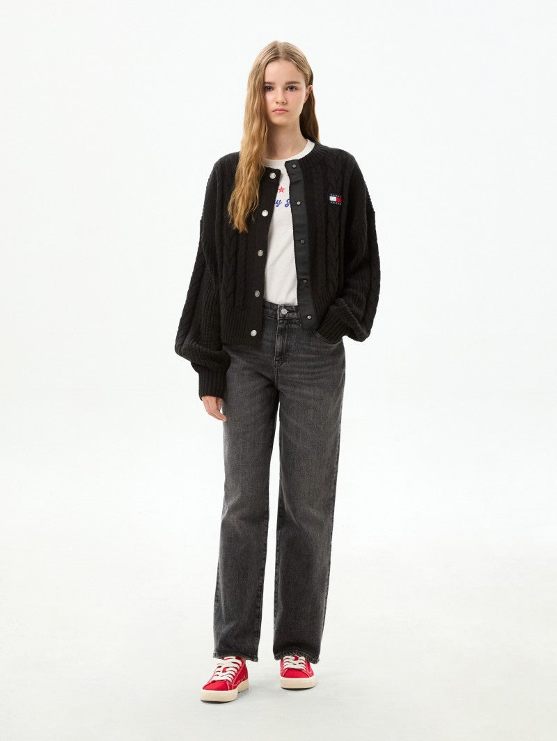 女款【WE ARE】韓國TOMMY JEANS圓領落肩麻花針織衫T32G6KCD10TWT2/T32G7KCD01TWT2