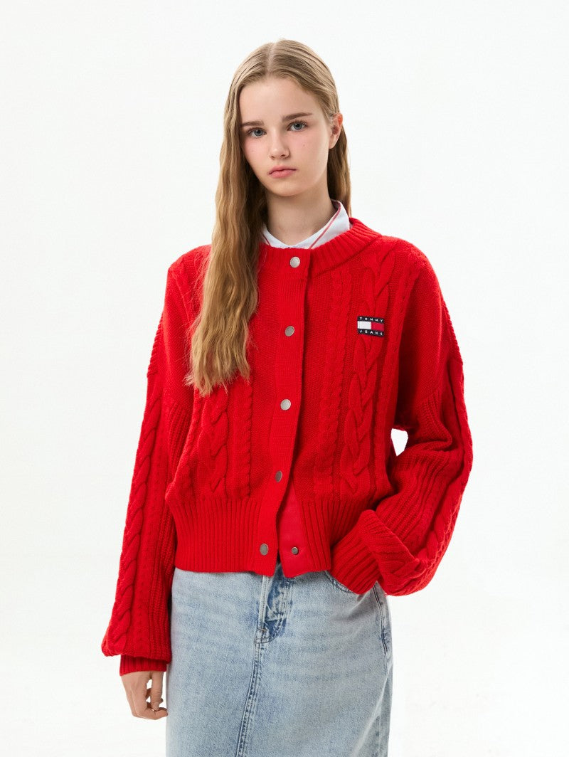 女款【WE ARE】韓國TOMMY JEANS圓領落肩麻花針織衫T32G6KCD10TWT2/T32G7KCD01TWT2