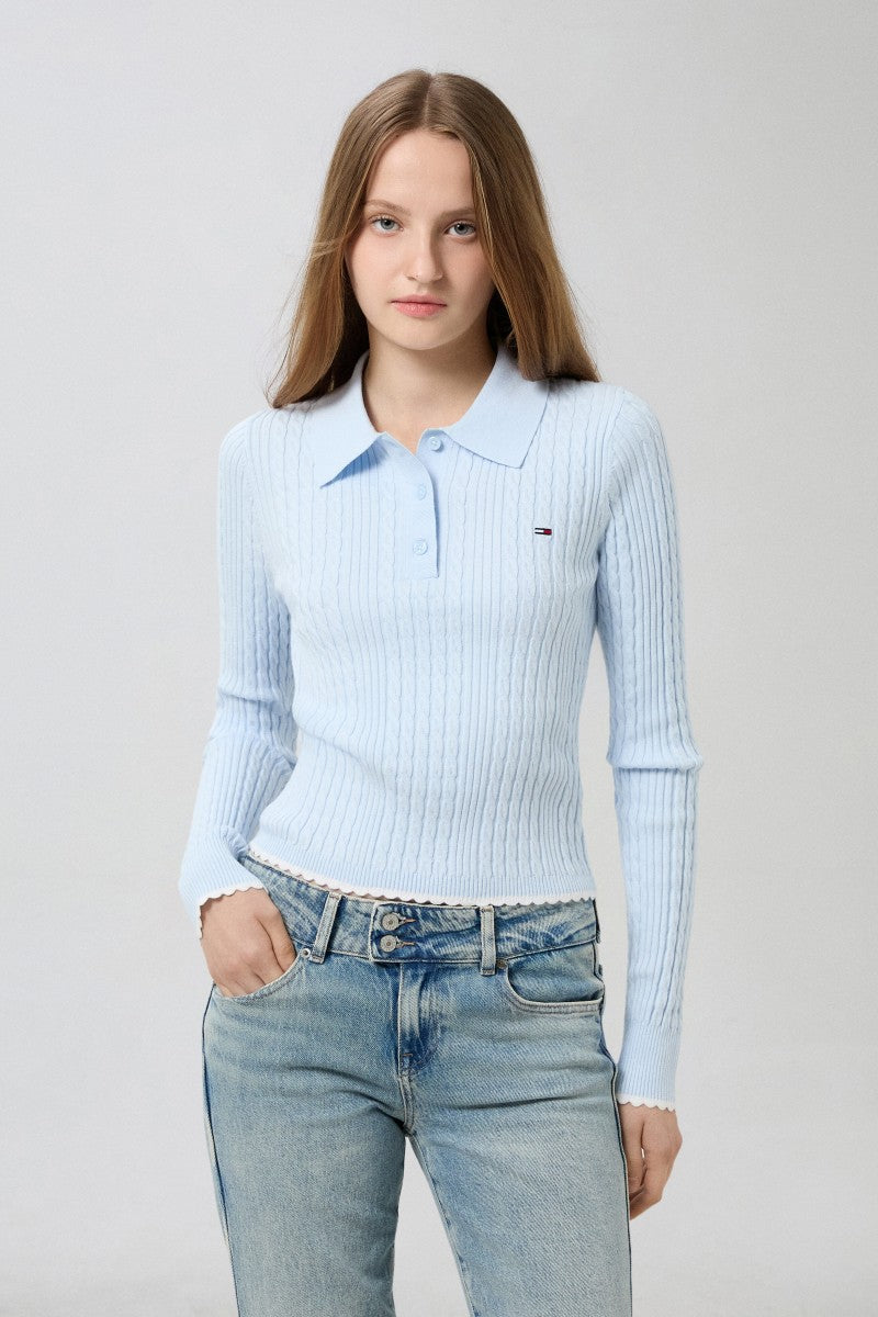 【WE ARE】韓國TOMMY JEANS休閒針織上衣T32G7KTO16TWT1