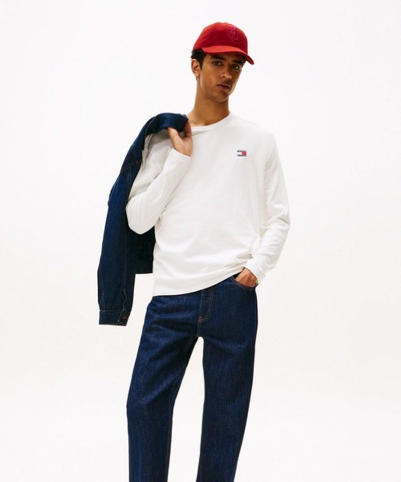男款【WE ARE】韓國TOMMY JEANS logo休閒長袖棉T  T32G7TTO24TMT1