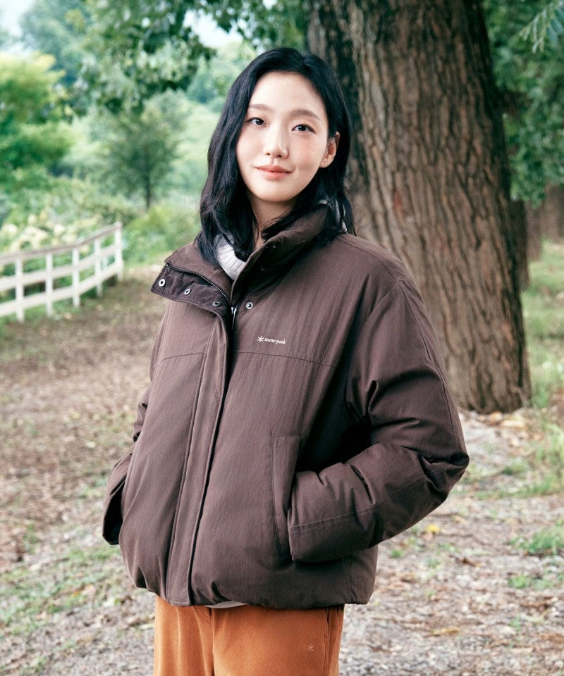 女款【WE ARE】韓國snow peak雪峰 立領絨面鴨絨羽絨外套S26WWDDJ93