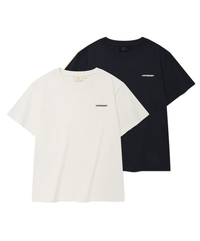 2PACK【WE ARE】韓國COVERNAT休閒短袖T恤2件装CO2602STE3
