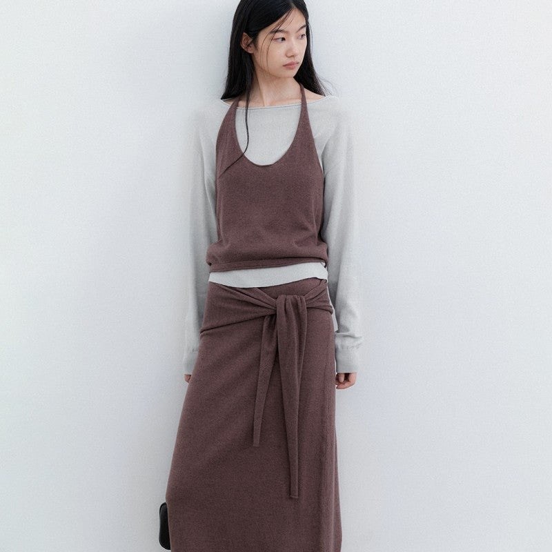 【WE ARE】韓國Atelier Nain休閒針織裙 NMP5NKSK5130M0