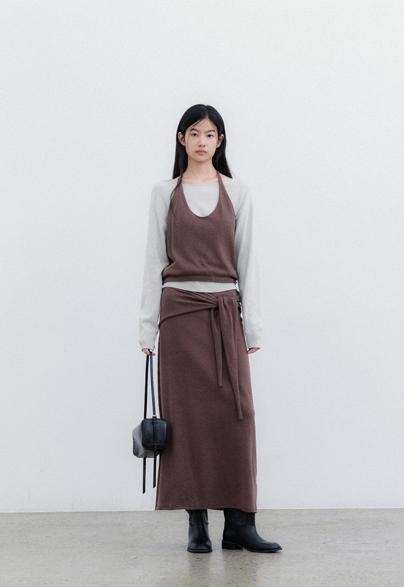 【WE ARE】韓國Atelier Nain休閒針織裙 NMP5NKSK5130M0