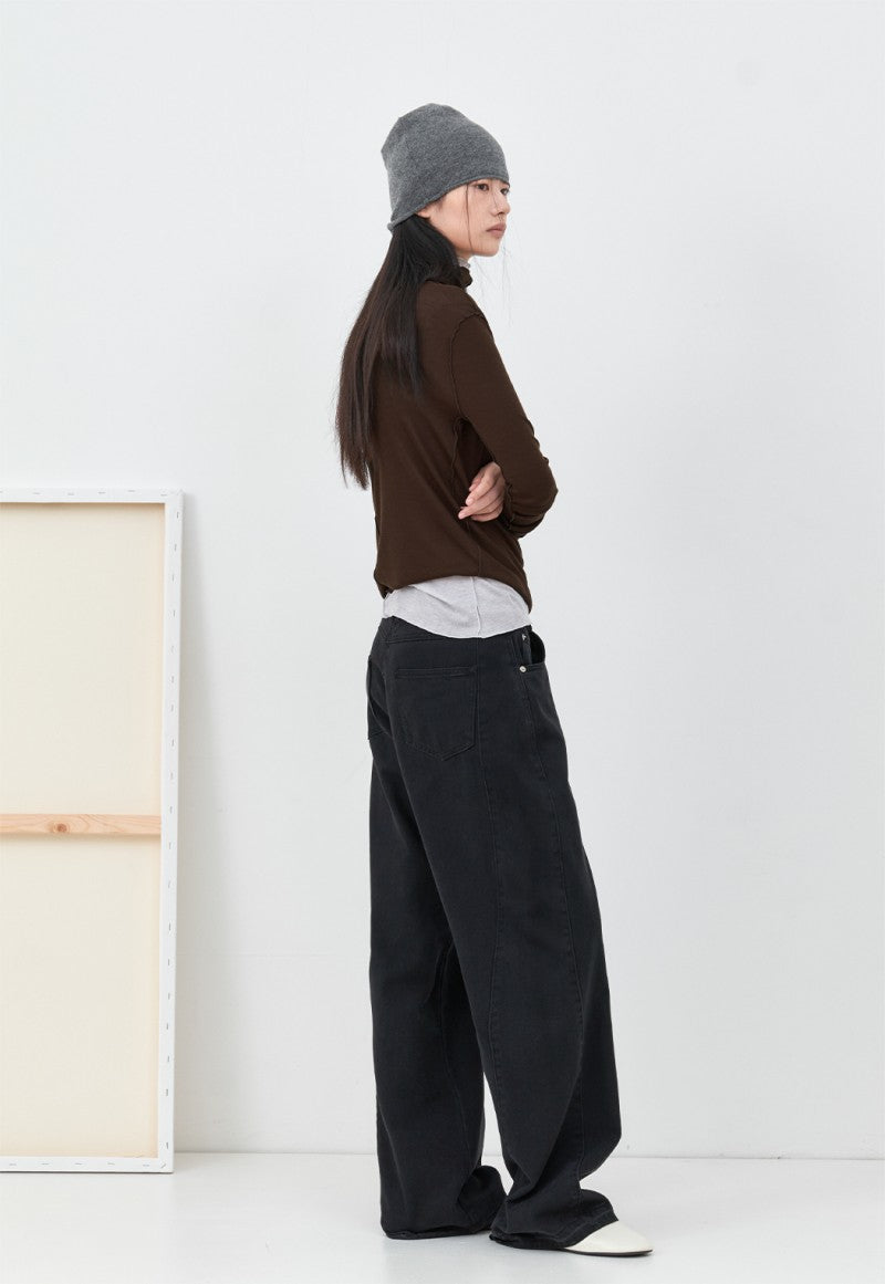 【WE ARE】韓國Atelier Nain 木耳邊高領內搭長袖 NMP7CJT7288M0