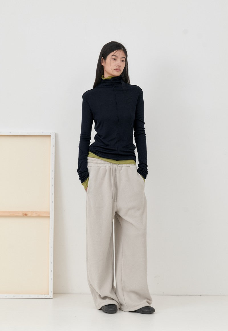 【WE ARE】韓國Atelier Nain 木耳邊高領內搭長袖 NMP7CJT7288M0
