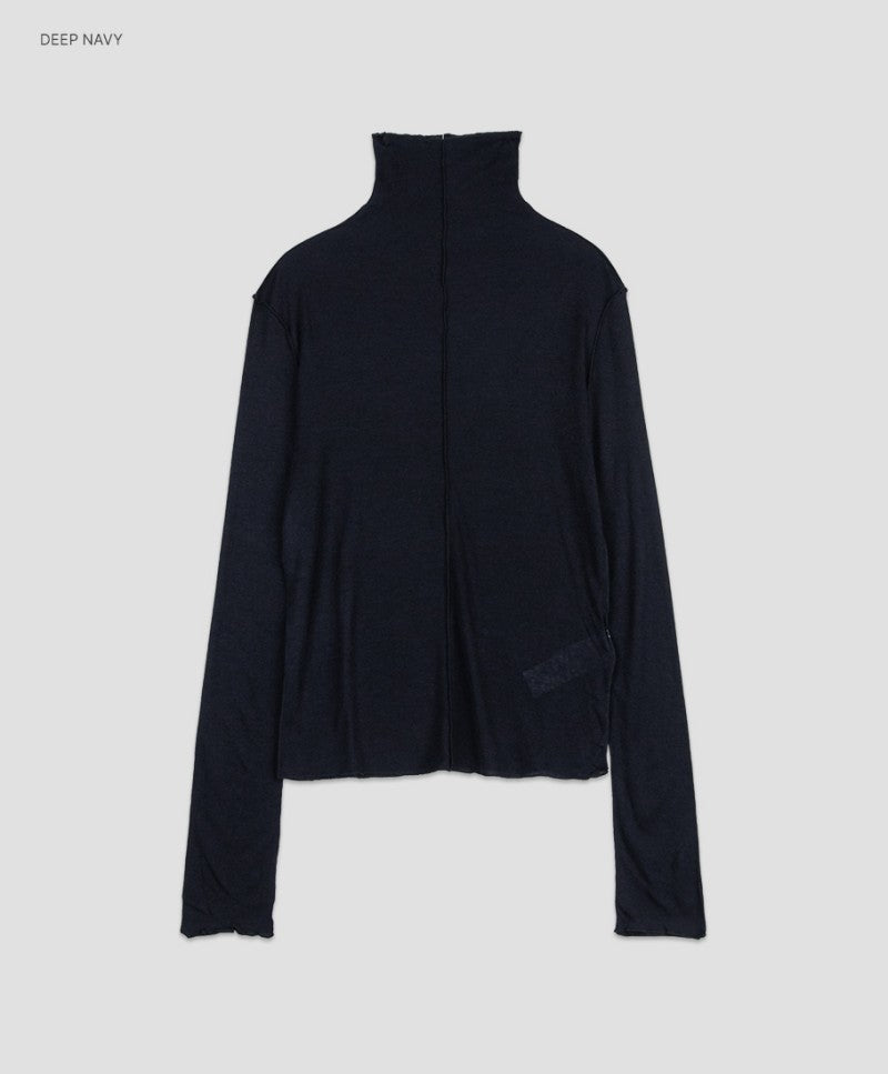 【WE ARE】韓國Atelier Nain 木耳邊高領內搭長袖 NMP7CJT7288M0