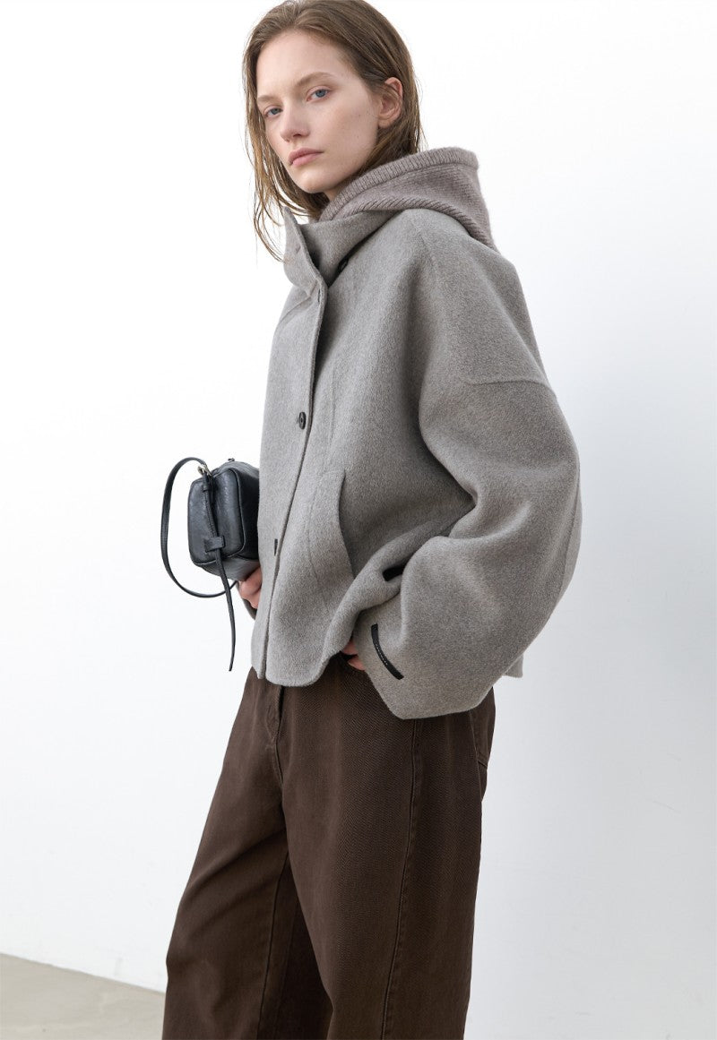 【WE ARE】韓國Atelier Nain66%羊毛立領大衣 NMP7NWCT1493M0