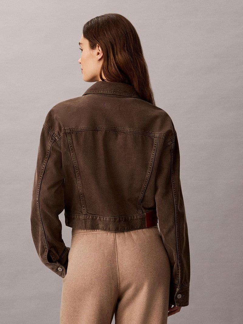 百貨版CK【WE ARE】韓國Calvin Klein 短版牛仔外套47J701G