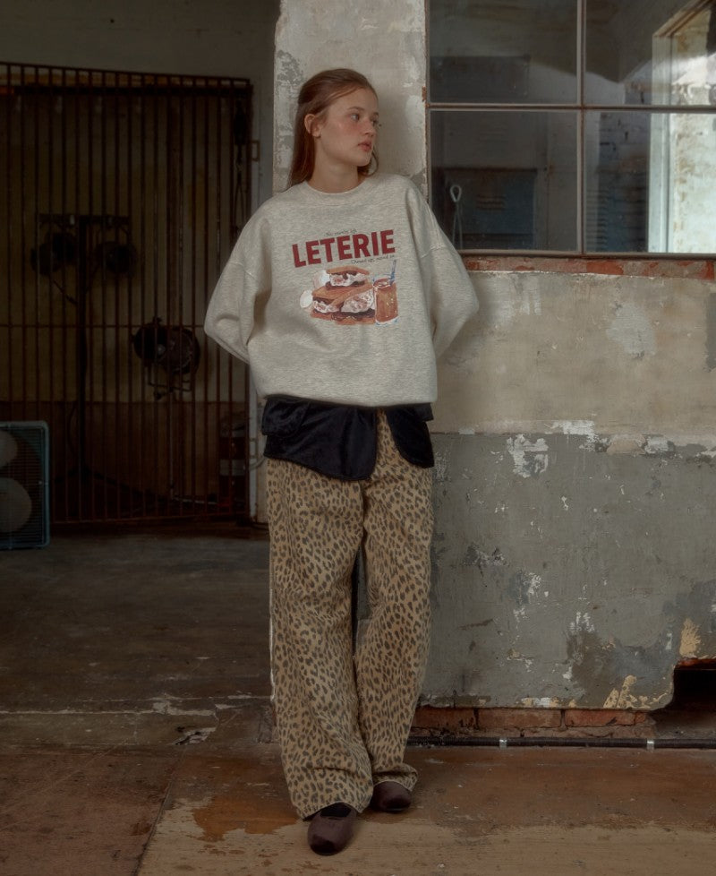 【WE ARE】韓國Leterie休閒褲LEOPARDWIDEPANTS
