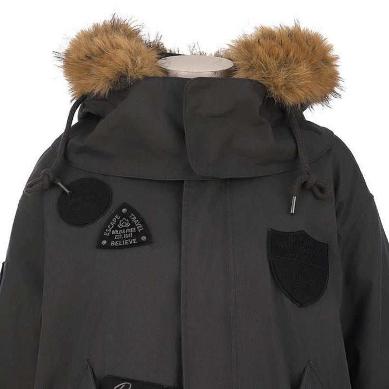 女款【WE ARE】韓國JEEP休閒連帽毛領長外套JQ4JPF101