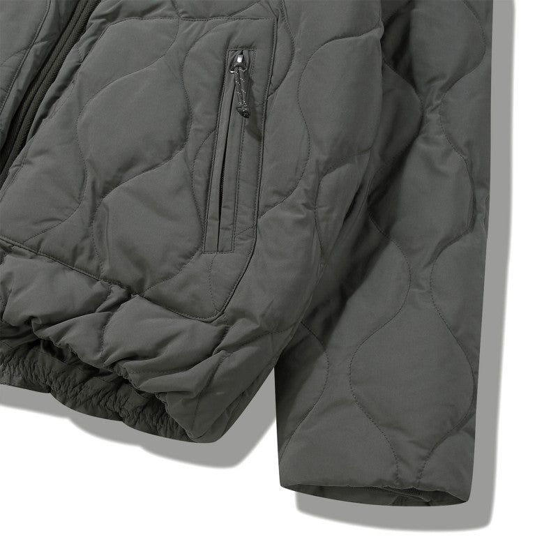 【WE ARE】韓國JEEP 菱紋珊瑚絨＋鴨絨防潑水連帽外套 JQ4JPU304