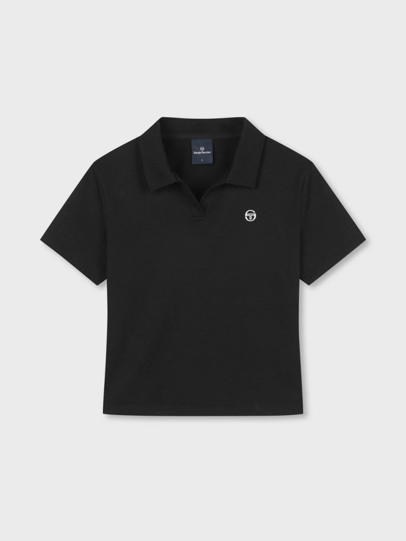 女款【WE ARE】韓國SERGIO TACCHINI 短版無釦翻領polo衫  TWPQ11164