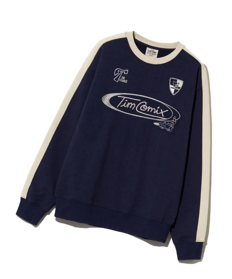 限時折扣【WE ARE】韓國TIMCOMIX圓領大學T衛衣TEF1CR306S