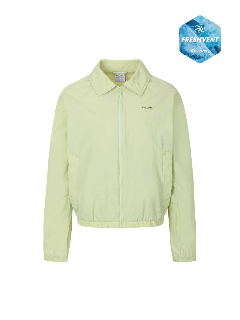 【WE ARE】韓國Discovery女款涼感翻領夾克DWWJ97063