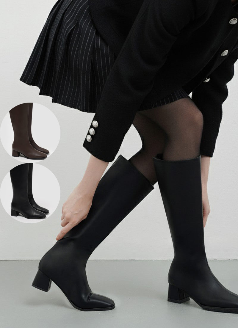 【WE ARE】韓國CHAAKAN粗跟長筒靴BLLTS4H849