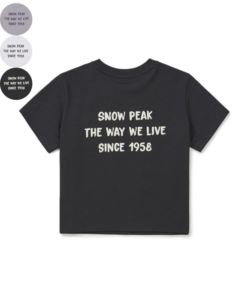 女款【WE ARE】韓國snow peak雪峰 基礎款短版短T S26MWFTS27