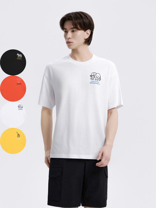 男女同款【WE ARE】韓國國家地理休閒T恤N262UTS060