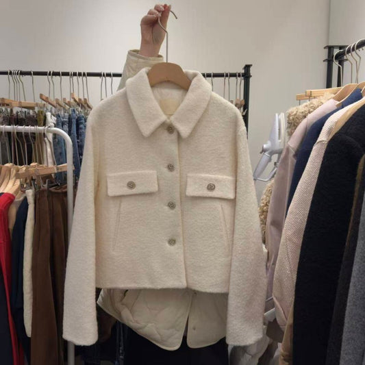 大茜選品【WE ARE】韓國東大門TD 小香風微鋪棉外套LM23FWJK009