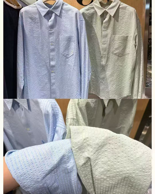 【WE ARE】Korea Satur striped shirt SA251USH02