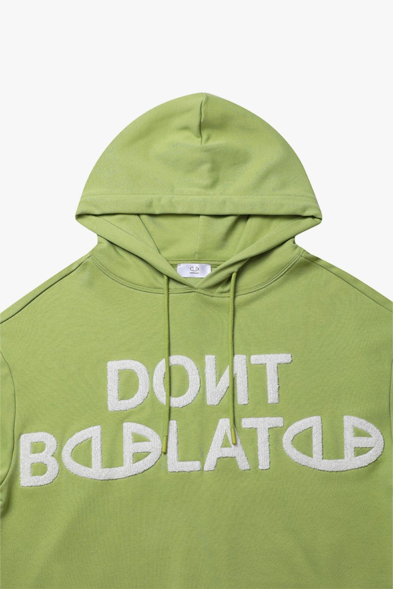 【WE ARE】韓國DONTBELATE 絨毛刺繡logo帽Ｔ