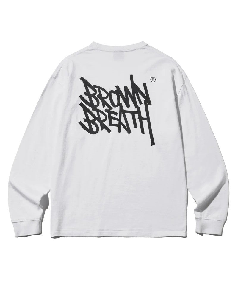 【WE ARE】韓國BROWNBREATH 男款基礎款膠印logo長袖棉ＴBKFMLTS01