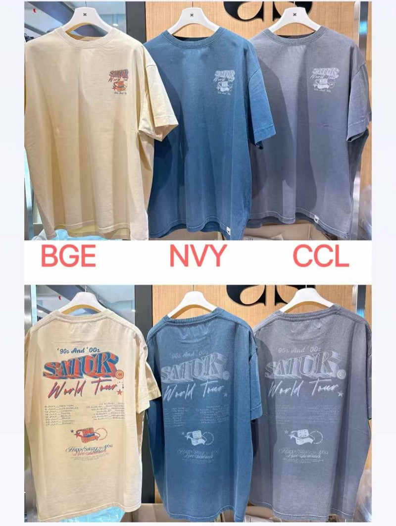 Men's [WE ARE] Korean Satur casual short-sleeved T-shirt SA252MTS18