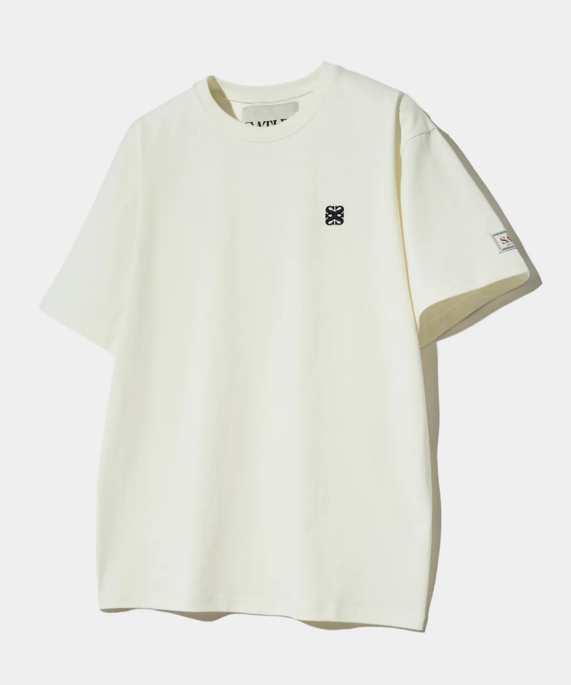 【WE ARE】Korea Satur classic small logo short-sleeved T-shirt SA252WTS06/SA252MTS06