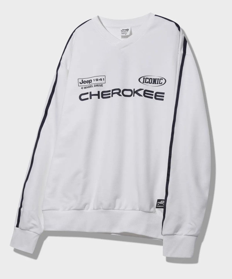 【WE ARE】韓國JEEP圓領大學T衛衣JP5TSU827