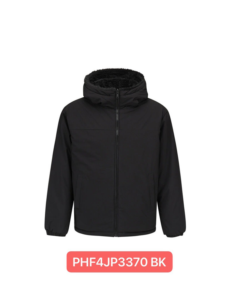 男女同款【WE ARE】韓國POLHAM羊羔毛連帽雙面外套