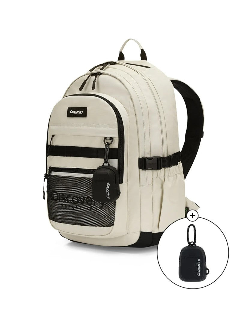 【WE ARE】Korea purchasing Discovery mesh backpack with small charm bag DXBK0024N