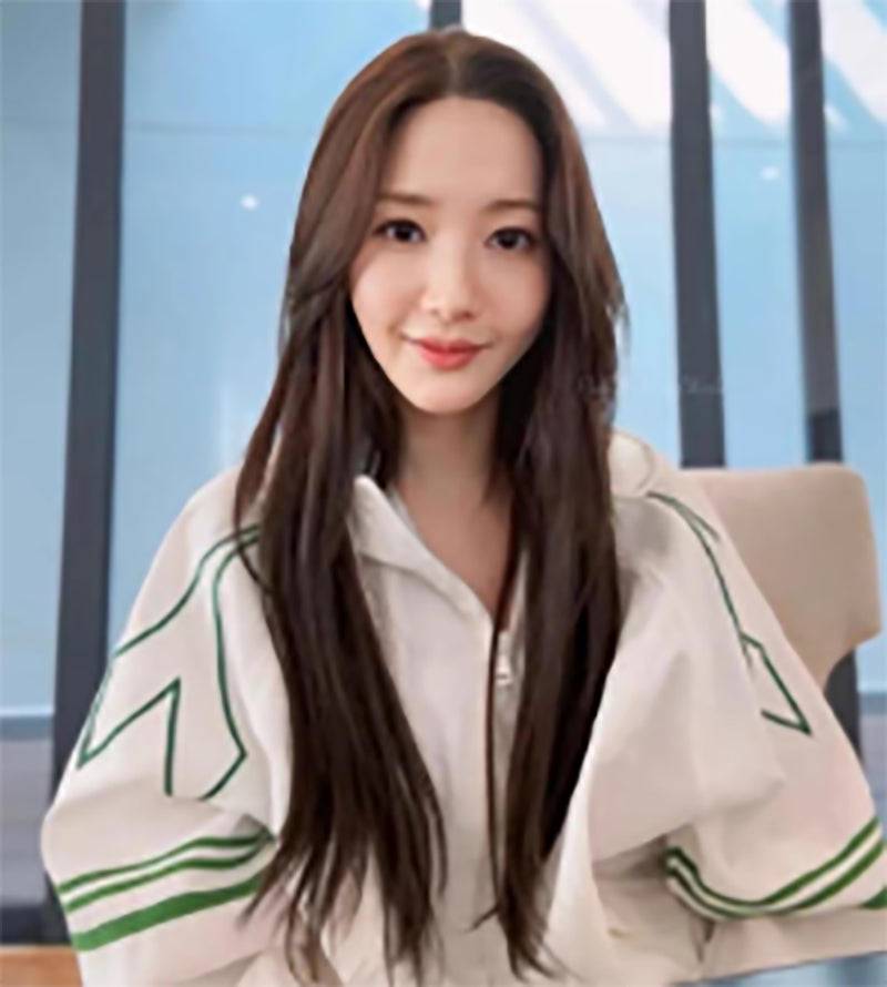 Park Min Young's same style [WE ARE] Korean Diadora rayon hooded jacket D4123TWT34