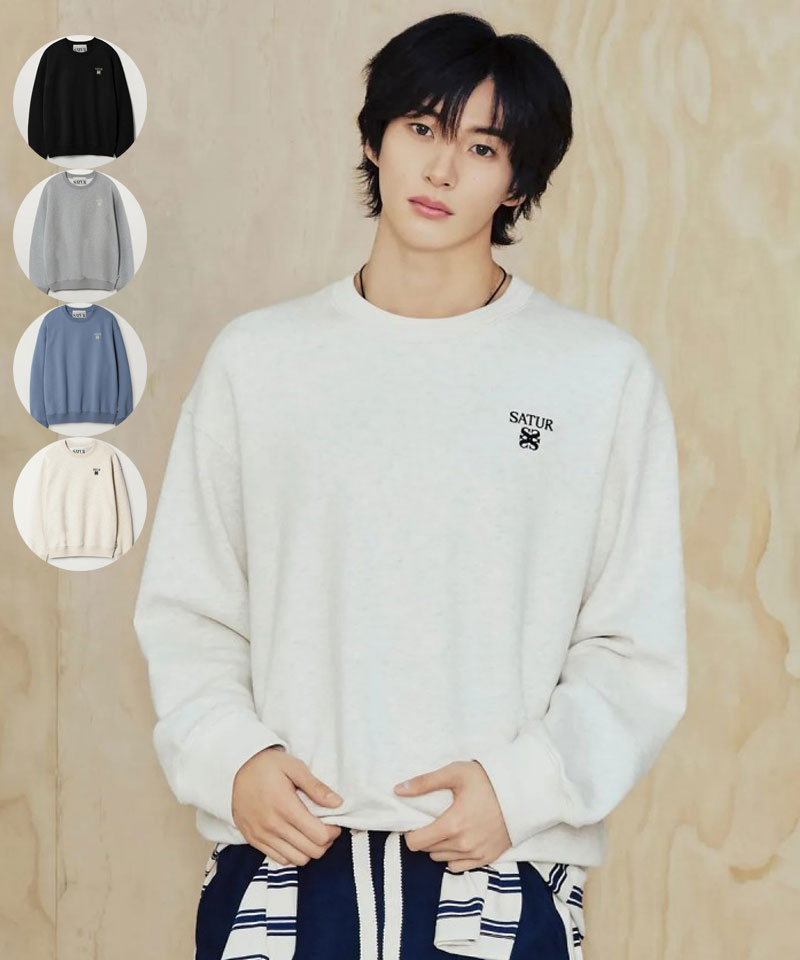 男款【WE ARE】韓國Satur圓領大學T衛衣SA261MTM01