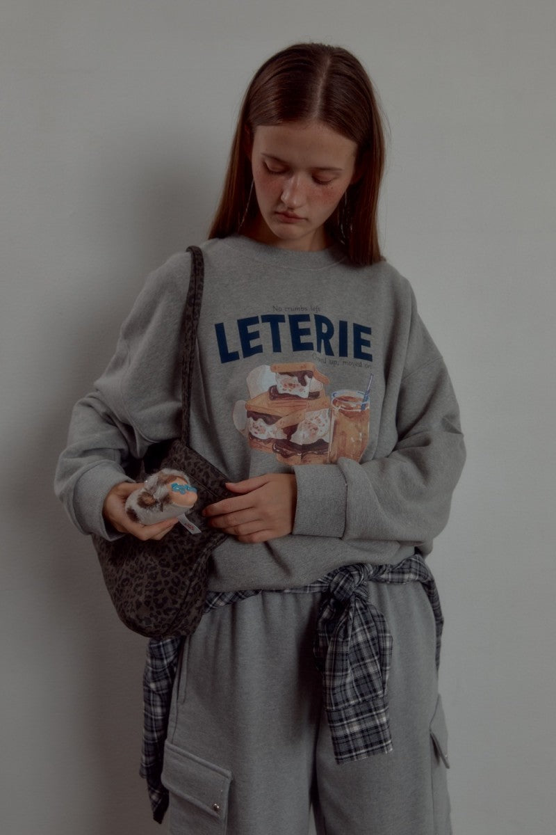 【WE ARE】韓國Leterie 棉花糖鬆餅大學T MARSHMALLOWWAFFLESWEATSHIRT