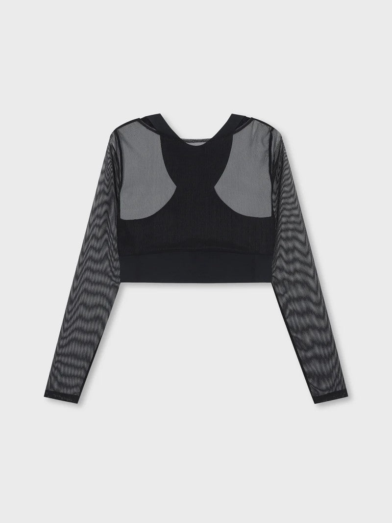 女款【WE ARE】韓國SERGIO TACCHINI時尚長袖網紗上衣TWRL13153