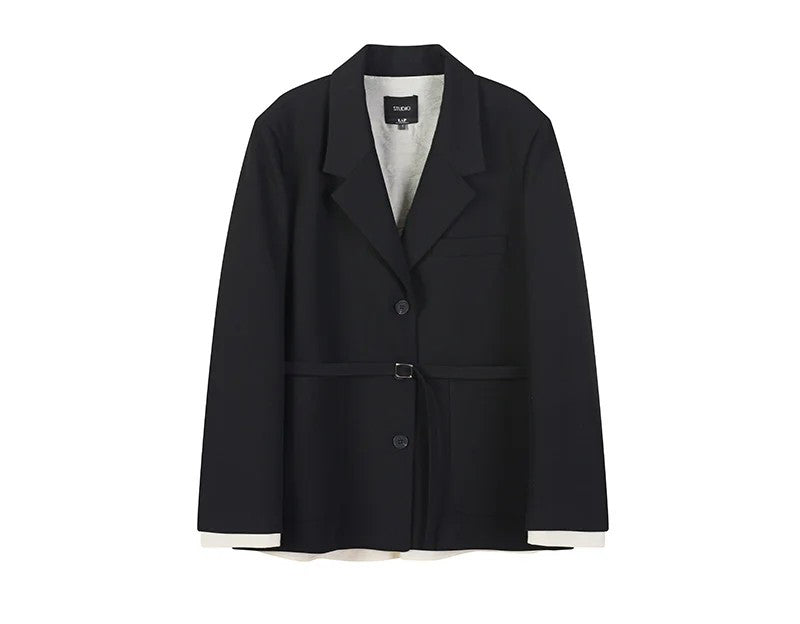 【WE ARE】韓國LAP 假兩件後開衩西裝外套AS1WJ263