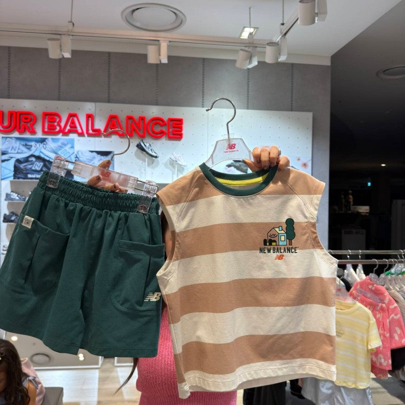 【WE ARE】韓國new balance kids休閒T恤+短褲套裝NK9YG2552U