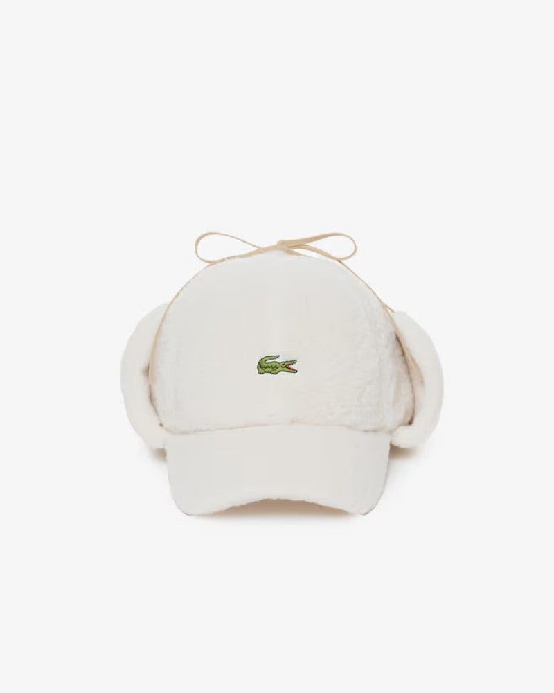 【WE ARE】韓國LACOSTE 羊羔絨小標耳罩帽 RK344E54N