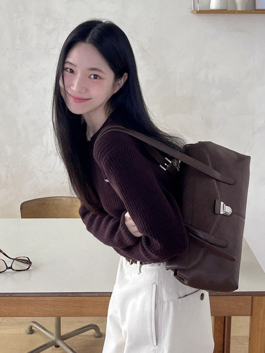 【WE ARE】韓國CITYBREEZE 皮革先蓋單肩包CTH4BG02