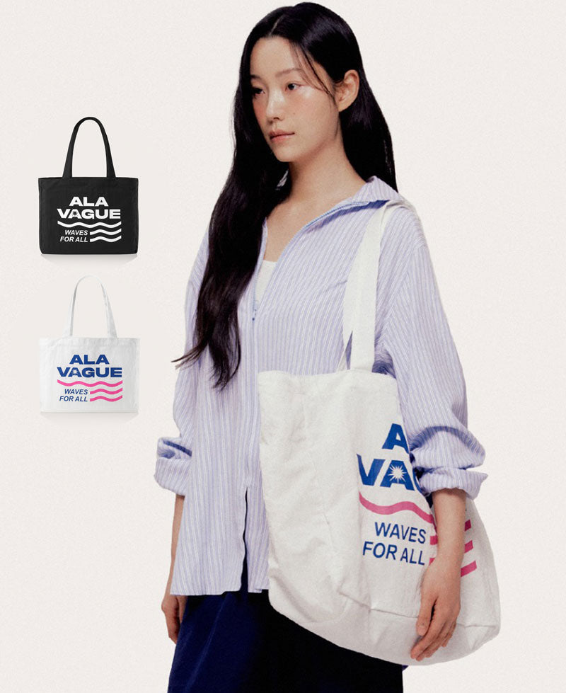 【WE ARE】韓國ALAVAGUE休閒手提包購物袋웨이브 에코백 L