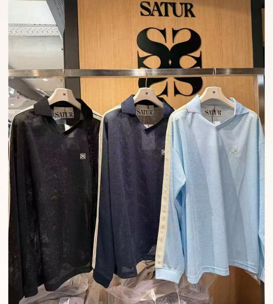 【WE ARE】Korea Satur mesh hollow top SA251ULS05