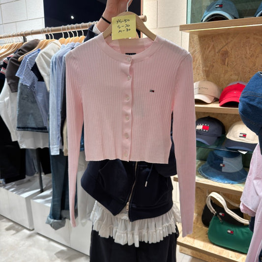 【WE ARE】韓國TOMMY JEANS休閒針織開衫外套T32G0KCD12TWT1