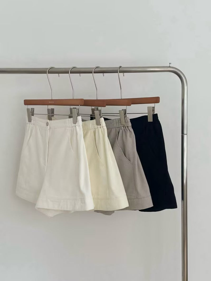 【現貨】大茜選品【WE ARE】 歐膩第一名推薦 挺版鬆緊牛仔短褲