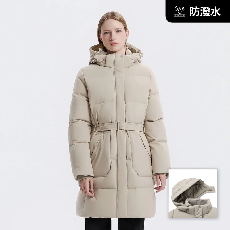 NG折扣款【WE ARE】韓國國家地理中長款連帽羽絨服外套N254WDW090