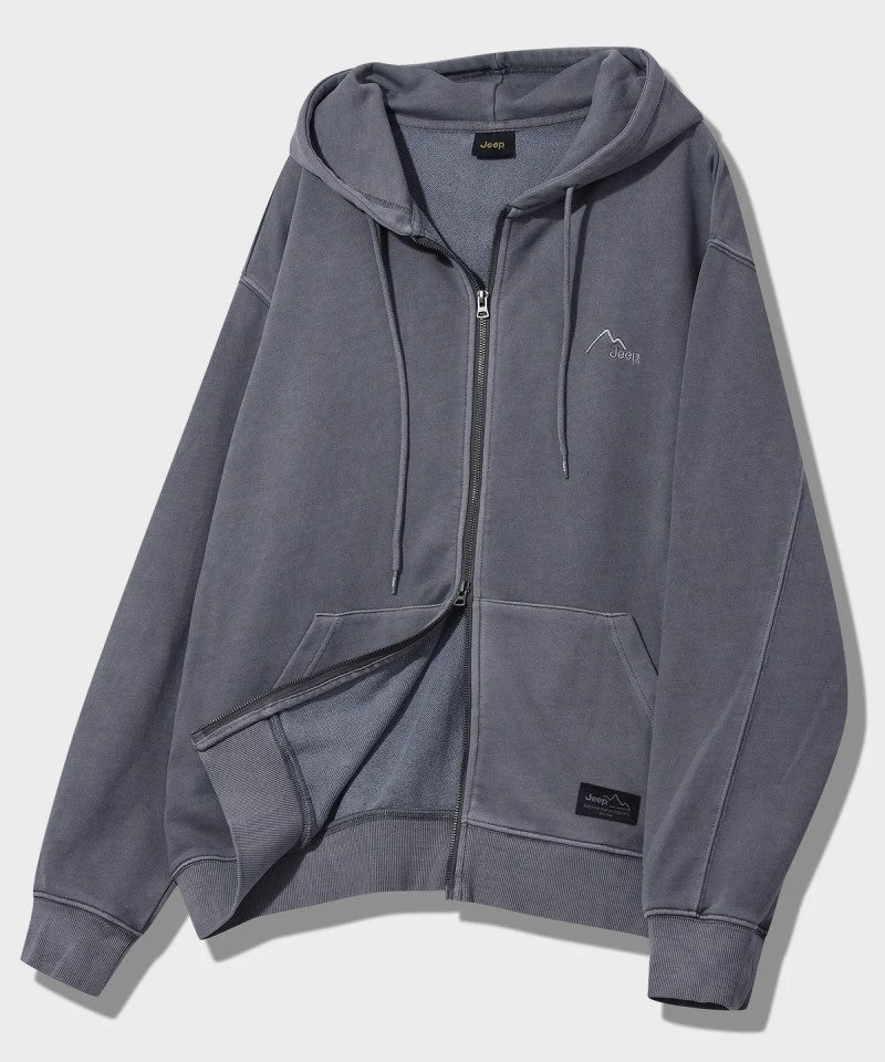 【WE ARE】韓國JEEP 刷舊雙拉鏈連帽外套 JQ5TZU612