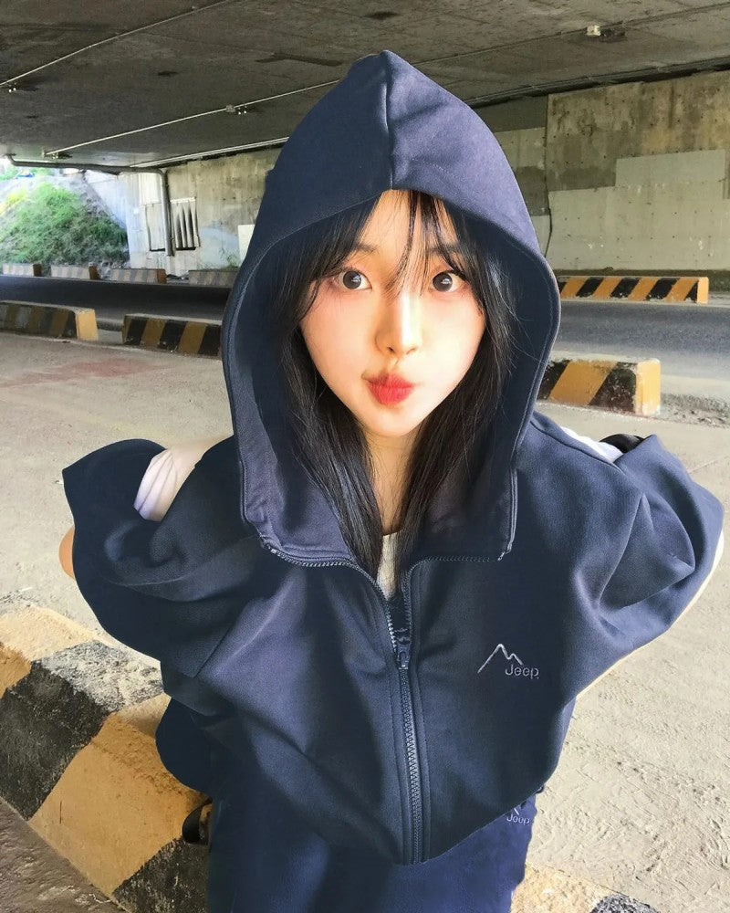 【WE ARE】韓國JEEP 刷舊雙拉鏈連帽外套 JQ5TZU612