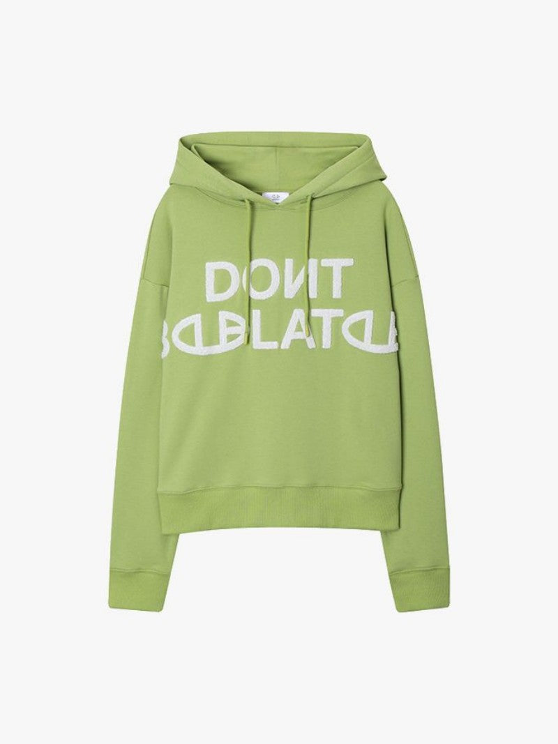 【WE ARE】韓國DONTBELATE 絨毛刺繡logo帽Ｔ