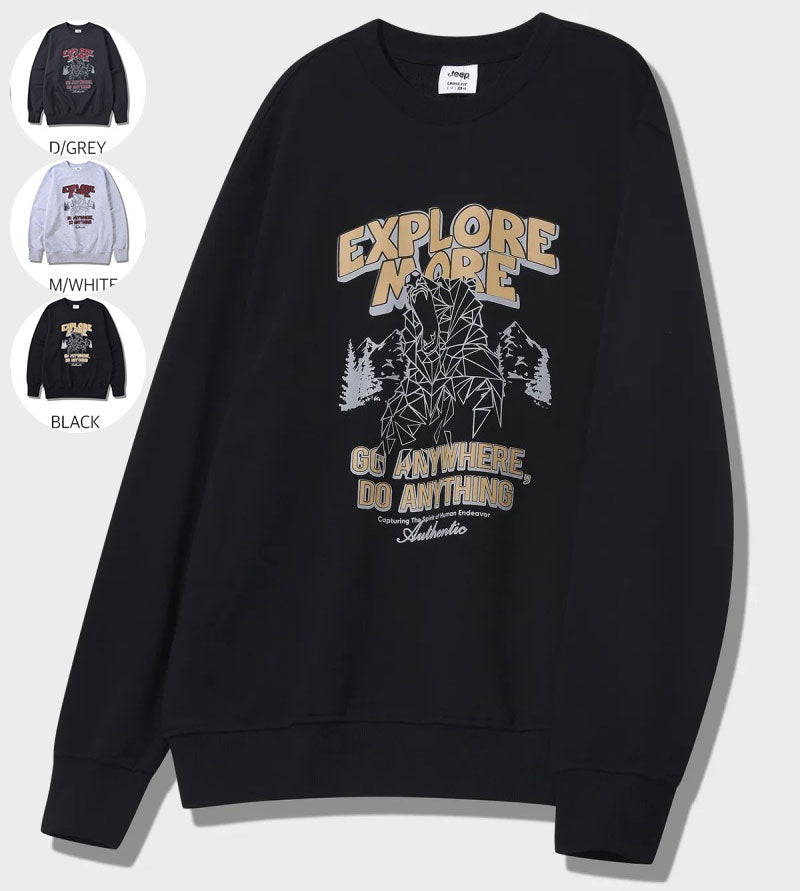 【WE ARE】韓國JEEP休閒圓領大學T衛衣JQ5TSU816