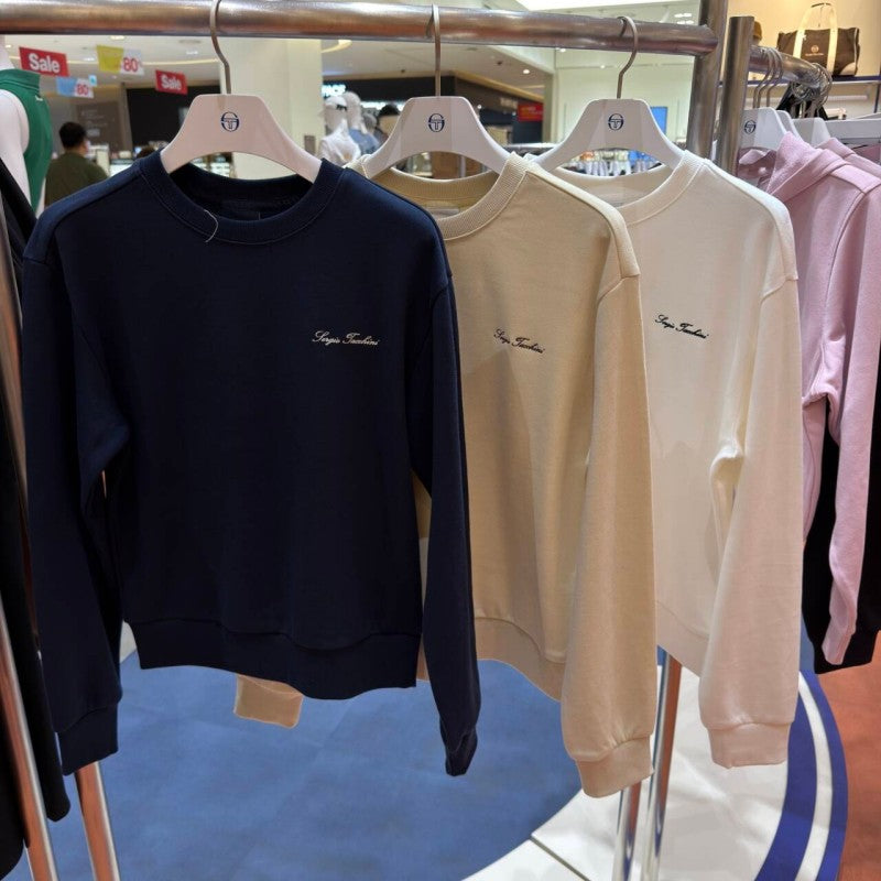 【WE ARE】韓國SERGIO TACCHINI 刺繡圓領大學T TWMT19064