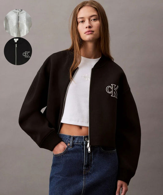 【WE ARE】韓國Calvin Klein短版太空棉雙拉鏈外套47AB508